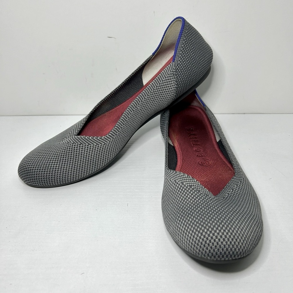 Rothy's The Flat Round Toe Women's Size 9 Slip On Shoes Gray